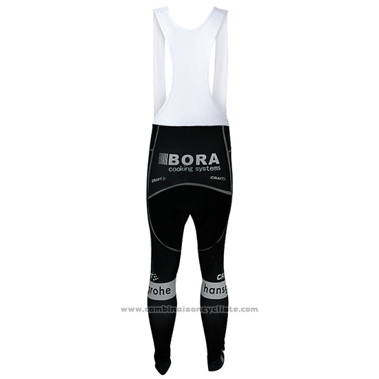 2017 Maillot Cyclisme Bora Noir Manches Longues et Cuissard